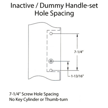 Marvin Inactive / Dummy Trim for Passive door - Polished Chrome